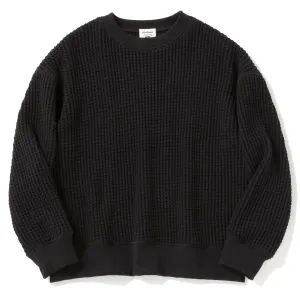 Jackman Waffle Crewneck Schwarz