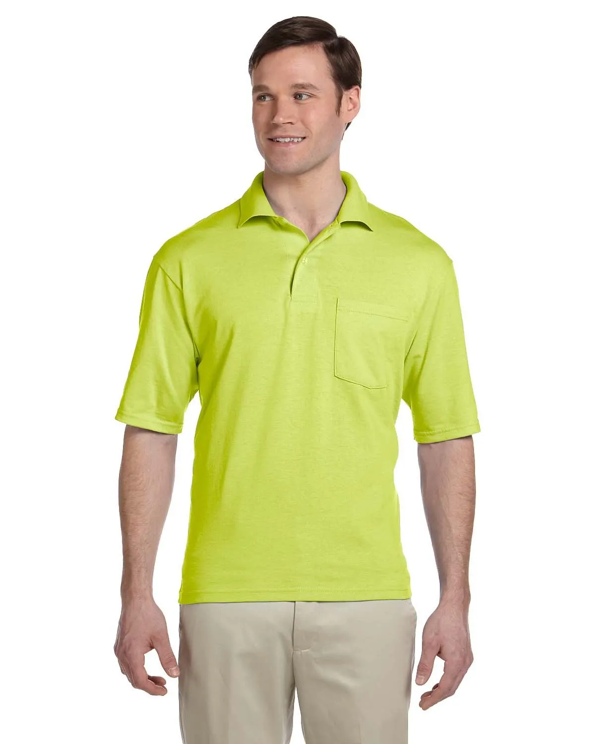 Jerzees 436P Herren SpotShield Pocket Jersey Polo