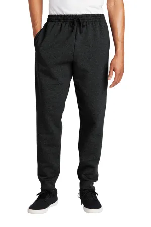 Jerzees Herren NuBlend Fleece Joggerhose mit Taschen - Heather Schwarz/Schwarz