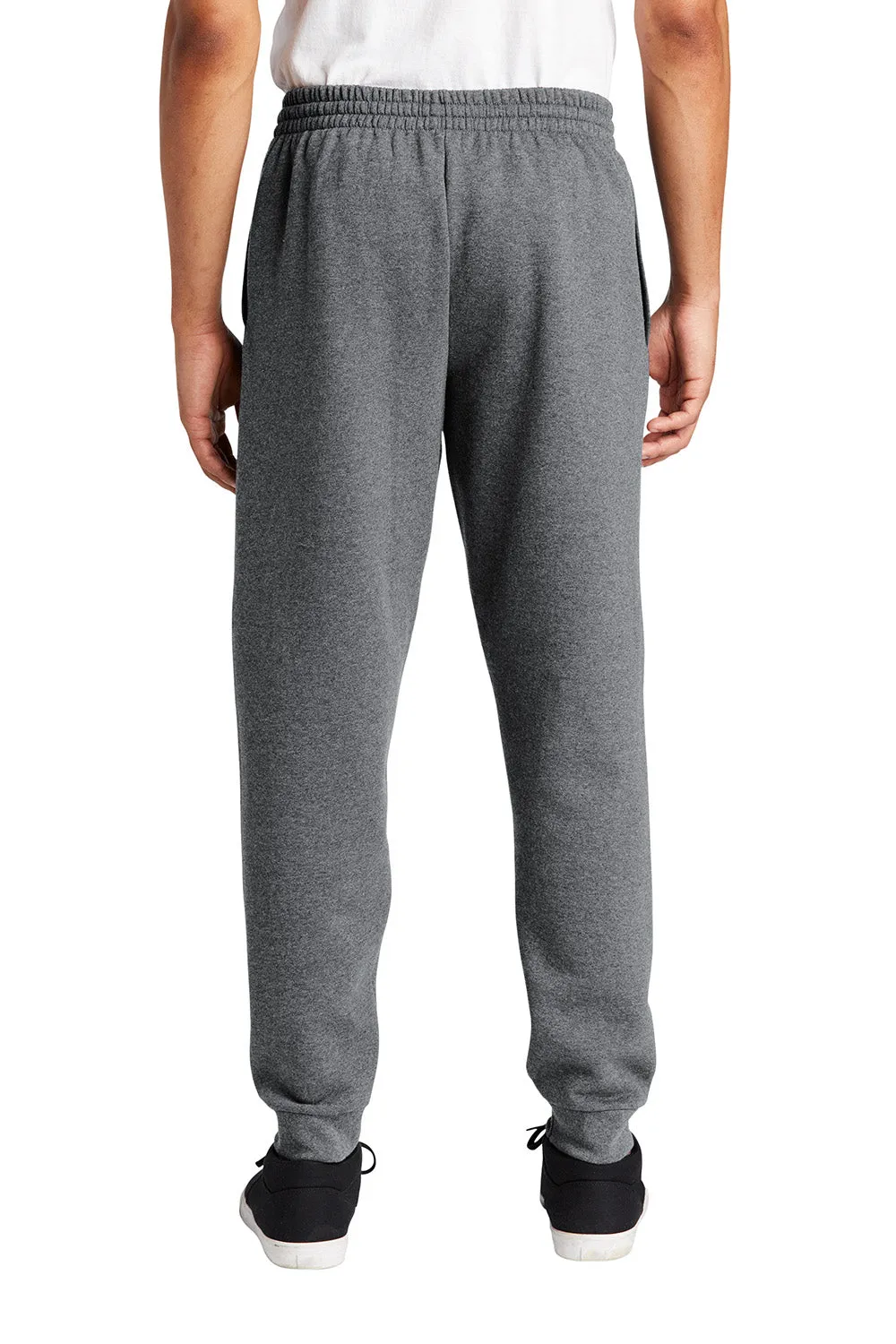 Jerzees Herren NuBlend Fleece Joggerhose mit Taschen - Heather Grau/Anthrazit Grau