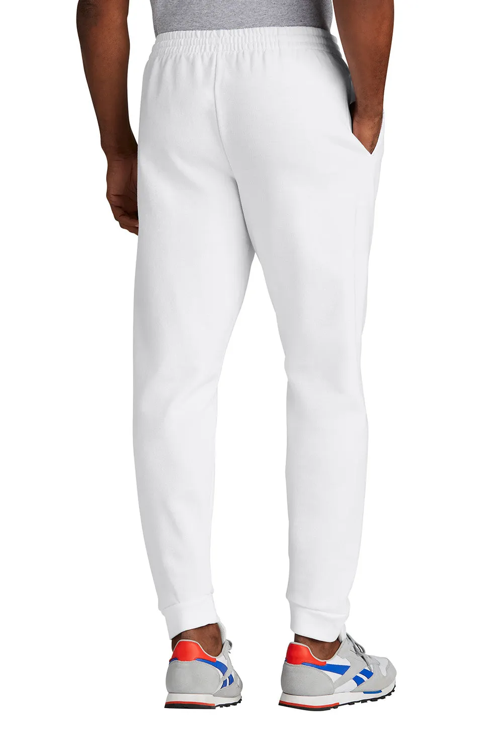 Jerzees Herren NuBlend Fleece Joggerhose mit Taschen - Weiß