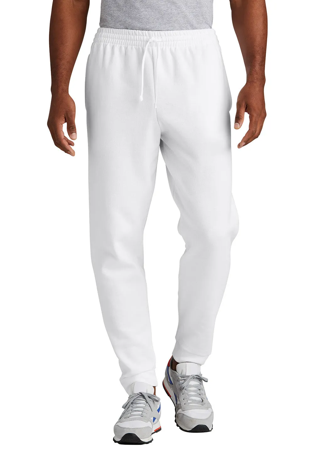 Jerzees Herren NuBlend Fleece Joggerhose mit Taschen - Weiß