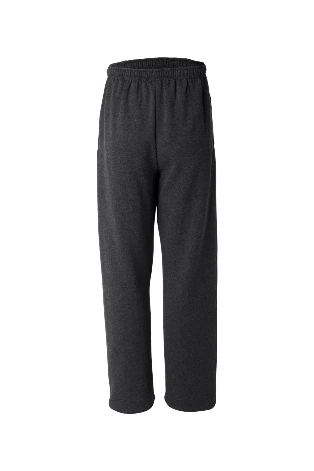 Jerzees Herren NuBlend Fleece-Jogginghose mit Taschen und offenem Saum - Heather Schwarz