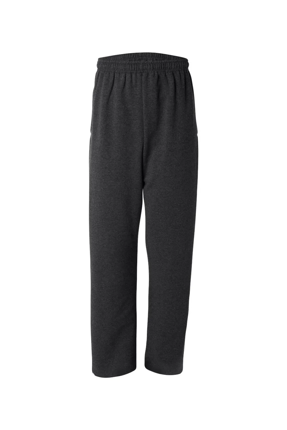 Jerzees Herren NuBlend Fleece-Jogginghose mit Taschen und offenem Saum - Heather Schwarz