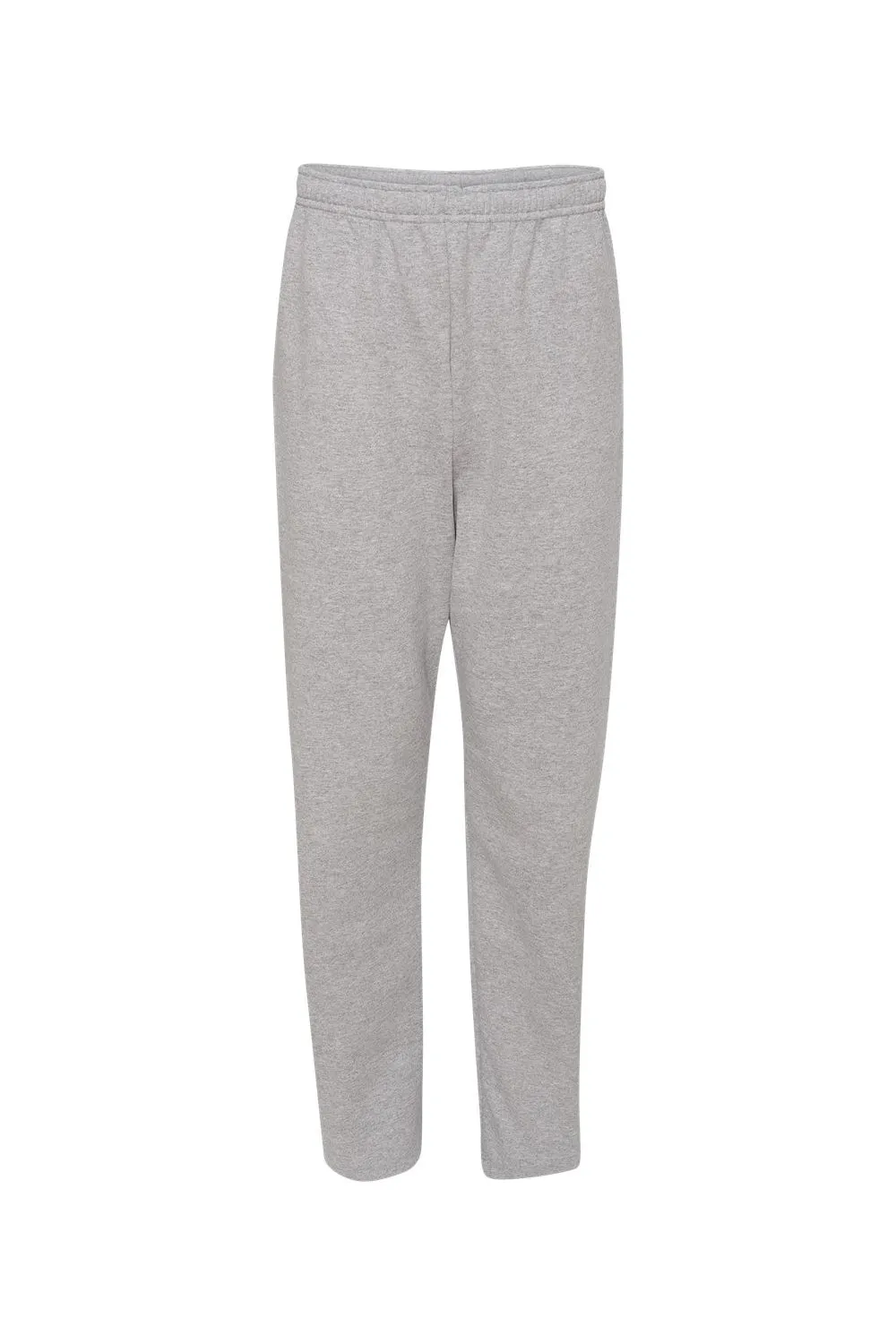 Jerzees Herren NuBlend pillingresistente Fleece-Jogginghose mit offenem Saum und Taschen - Heather Grey