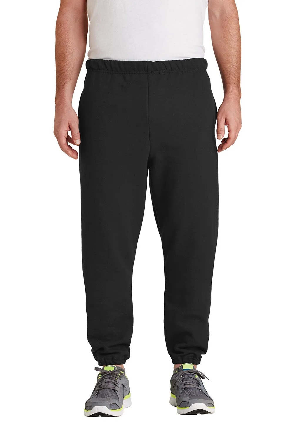 Jerzees Herren Super Sweats NuBlend pillingresistente Fleece-Jogginghose mit Taschen - Schwarz