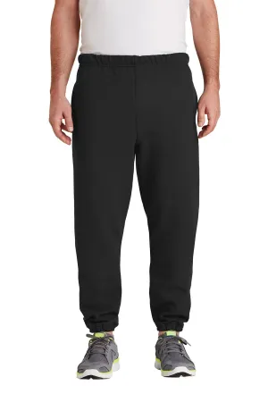 Jerzees Herren Super Sweats NuBlend pillingresistente Fleece-Jogginghose mit Taschen - Schwarz
