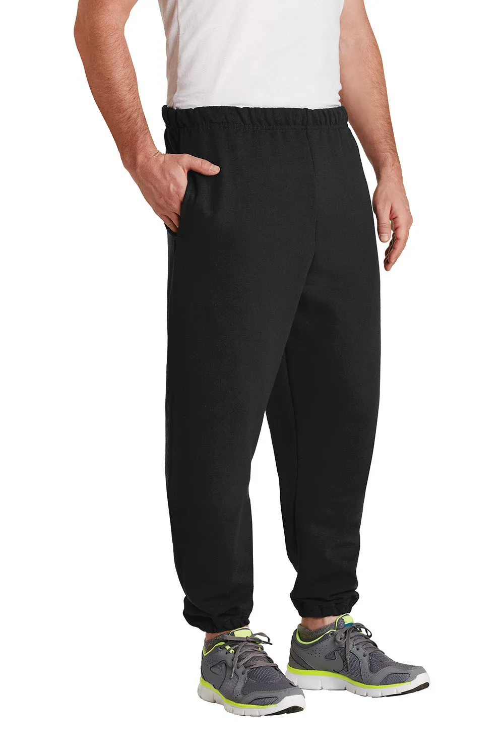 Jerzees Herren Super Sweats NuBlend pillingresistente Fleece-Jogginghose mit Taschen - Schwarz