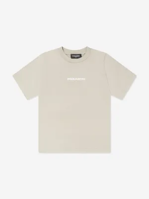 Kinder Logo T-Shirt in Beige