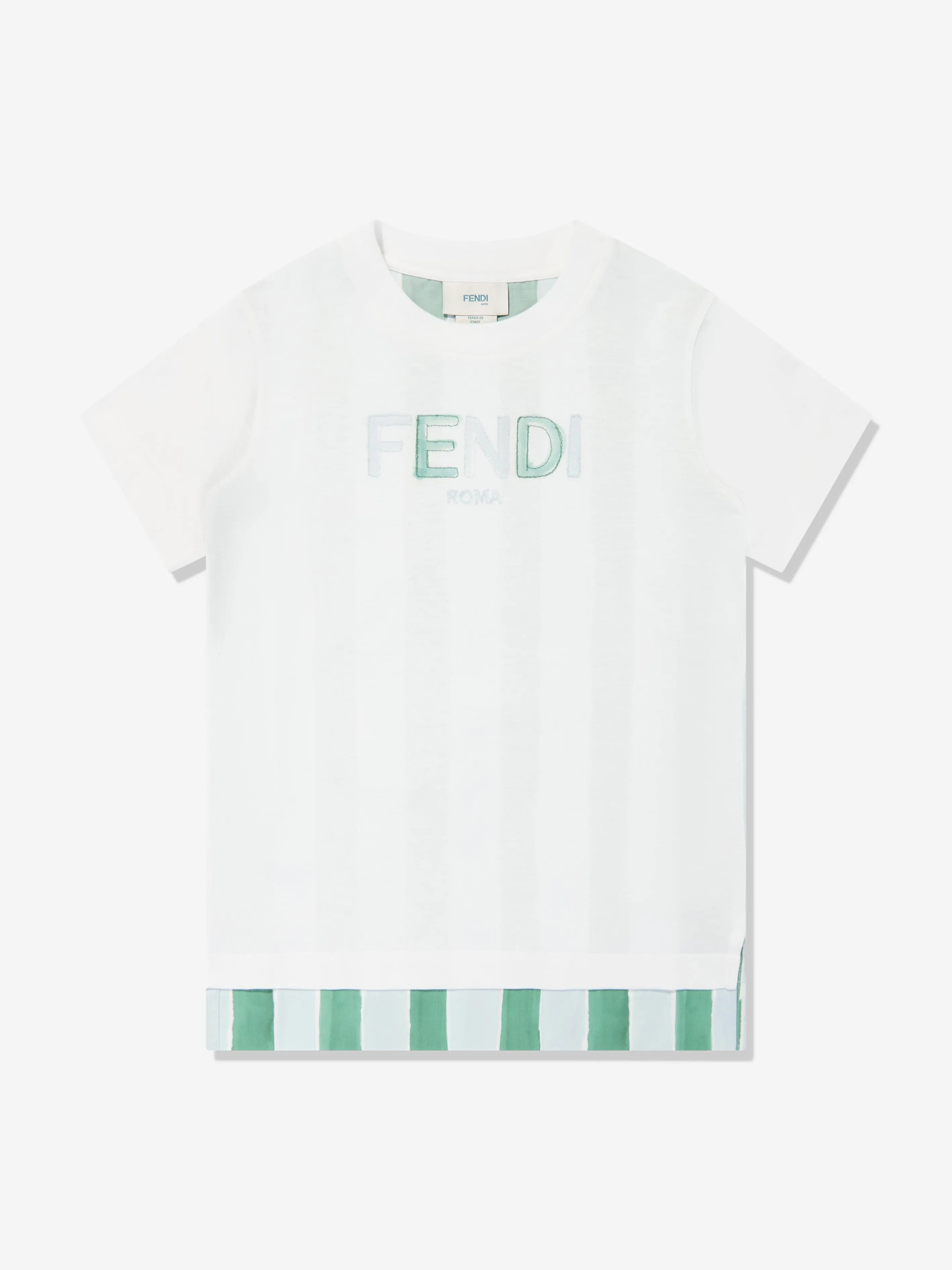 Kinder Pequin Print T-Shirt in Blau