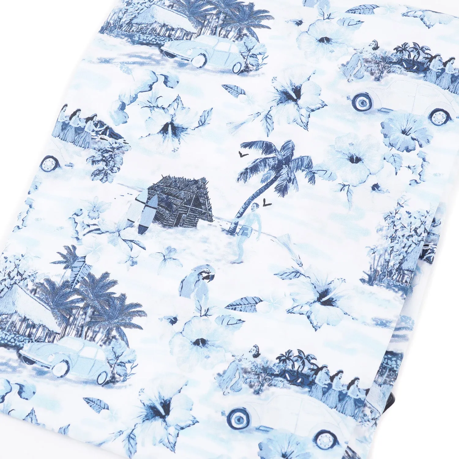 Kiton Vintage Hawaii-Print Baumwollhemd Kleidung_Kiton