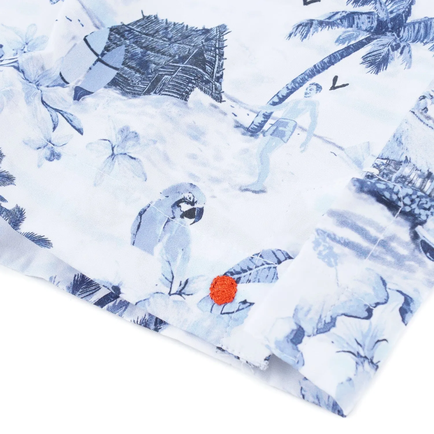 Kiton Vintage Hawaii-Print Baumwollhemd Kleidung_Kiton
