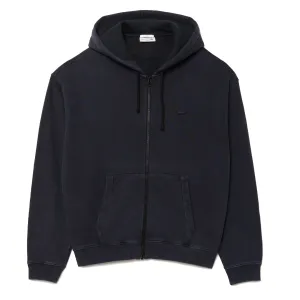 Lacoste Loose Fit Washed Effect Hoodie Schwarz