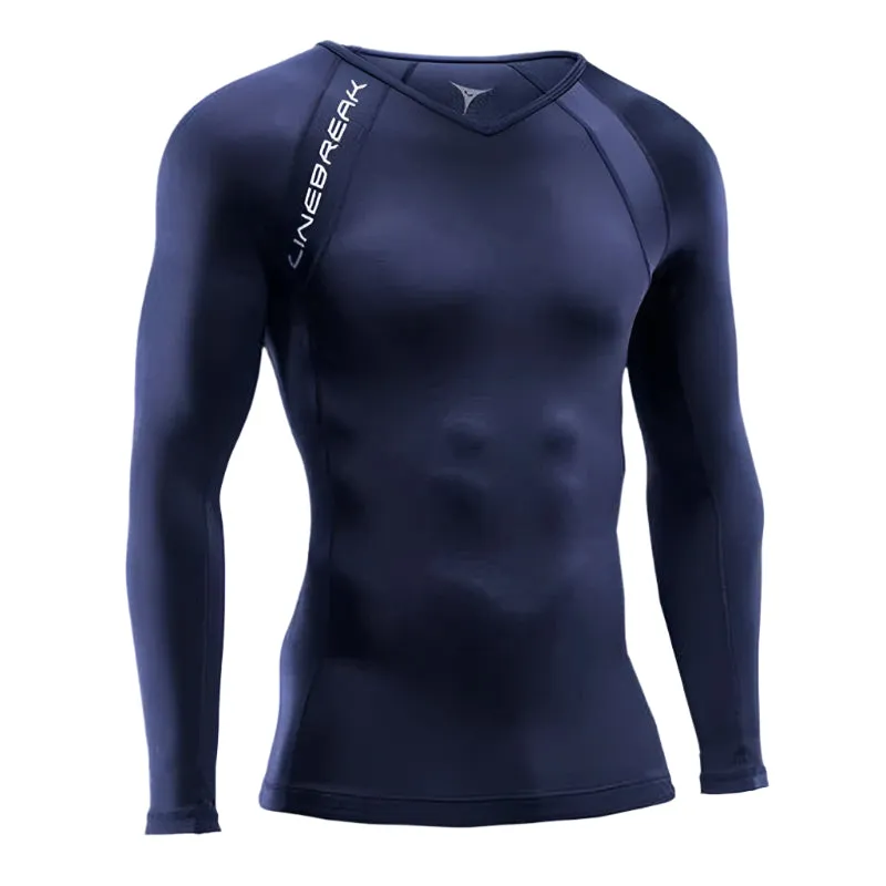 Linebreak Herren Langarm Kompressionsshirt