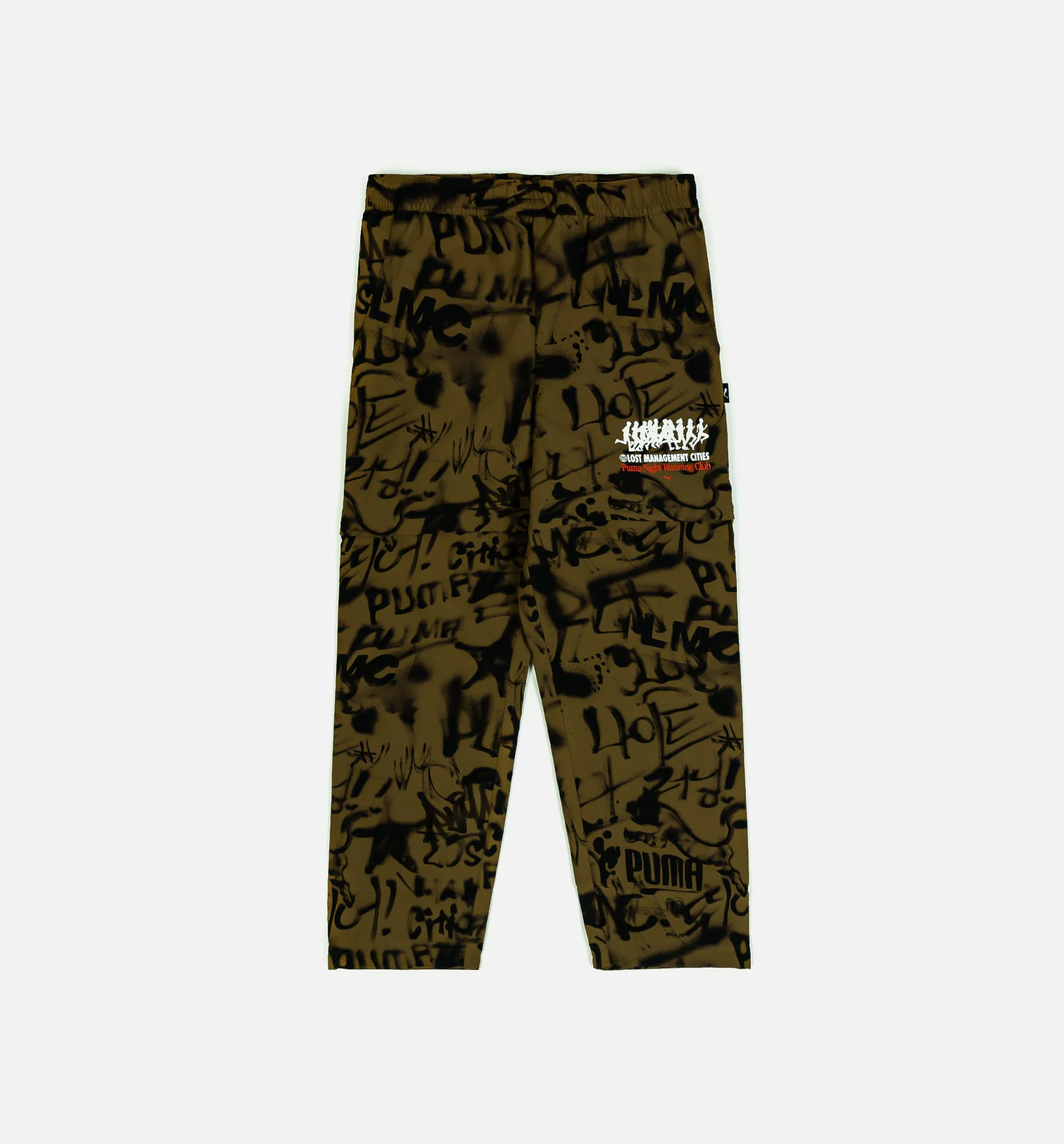 Lost Management Cities All Over Print Herrenhose - Olive/Schwarz