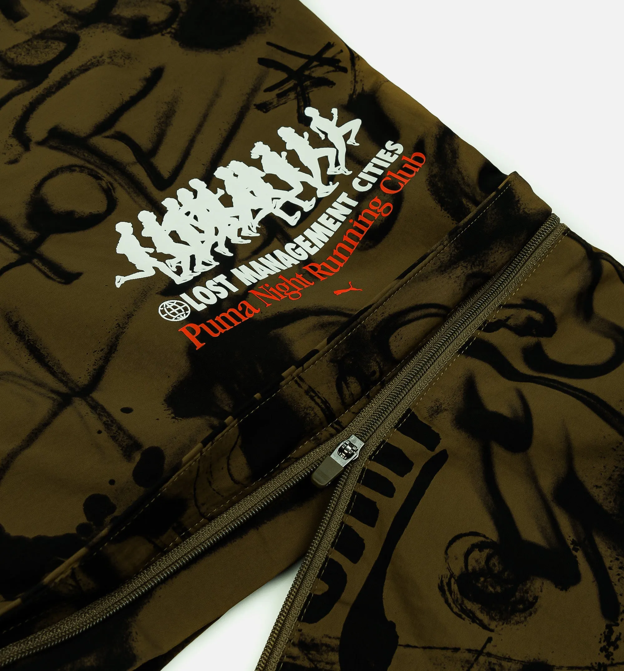 Lost Management Cities All Over Print Herrenhose - Olive/Schwarz