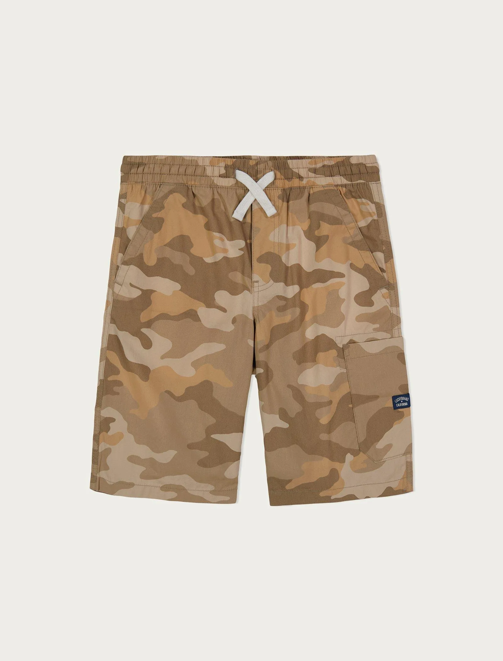 Lucky Brand Jungen Tarnmuster Bundfalten Shorts Offen Weiß/Natur Lucky Brand