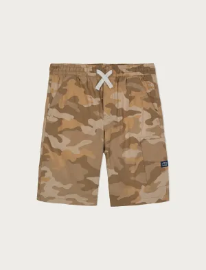 Lucky Brand Jungen Tarnmuster Bundfalten Shorts Offen Weiß/Natur Lucky Brand