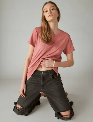 Lucky Brand Classic Crew Staubiger Zedernholz Lucky Brand