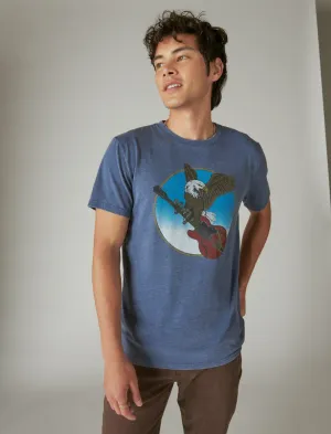 Lucky Brand Eagle Gitarren-Shirt Dunkelblau Lucky Brand