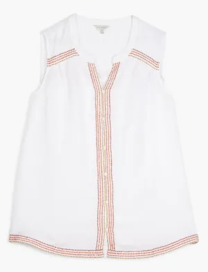 Lucky Brand Besticktes Tanktop Lucky Weiß Lucky Brand