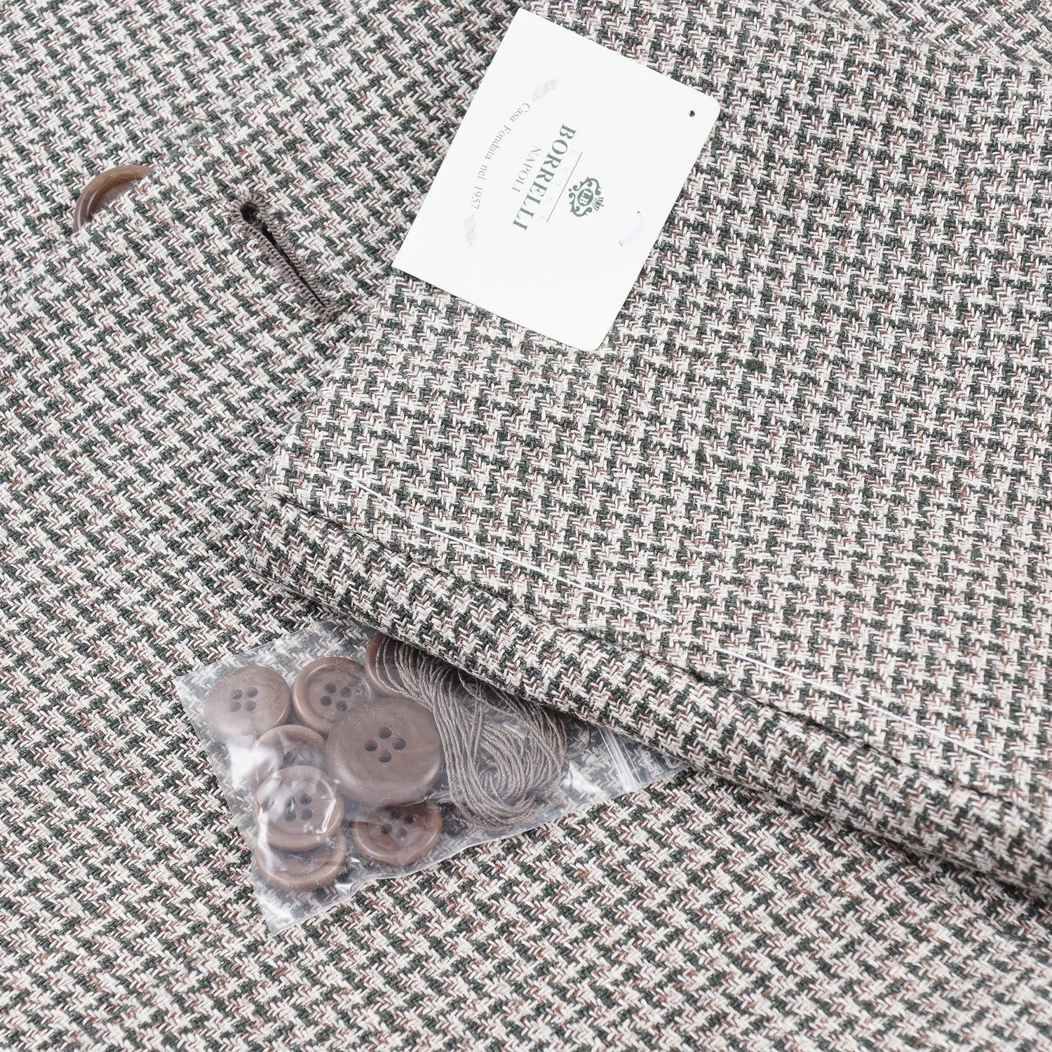 Luigi Borrelli Leinen-Seide-Baumwolle Sportjacke Kleidung_Borrelli