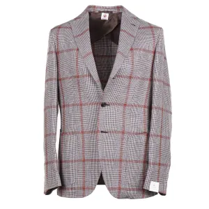 Luigi Borrelli Windowpane Check Linen Sport Coat Clothing_Borrelli