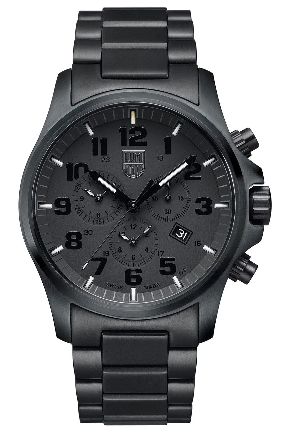 Luminox Atacama Feld Chronograph Schwarz PVD Schwarzes Zifferblatt Datum Alarm Quarz Herrenuhr XL.1942.BOB Luminox Uhren