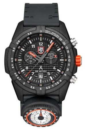 Luminox Bear Grylls Survival Chronograph CARBONOX schwarzes Zifferblatt schwarzes Gummiband Kompass Datum Taucher Quarz Herrenuhr XB.3781.KM Luminox Uhren