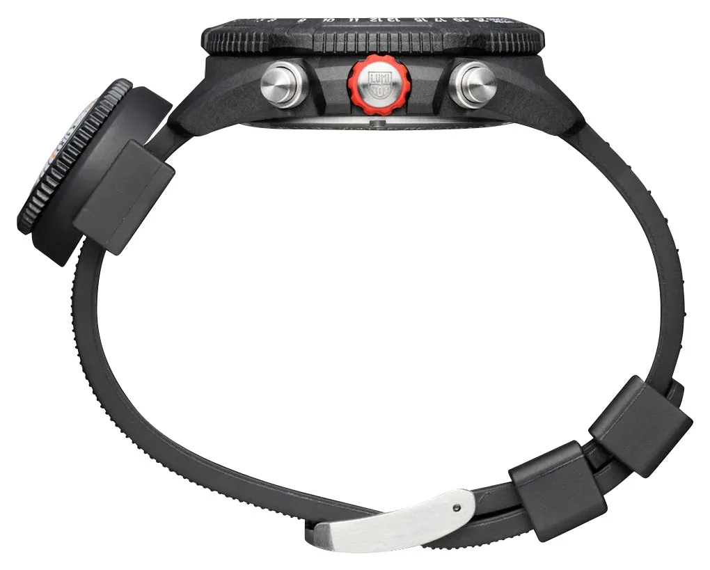 Luminox Bear Grylls Survival Chronograph CARBONOX schwarzes Zifferblatt schwarzes Gummiband Kompass Datum Taucher Quarz Herrenuhr XB.3781.KM Luminox Uhren