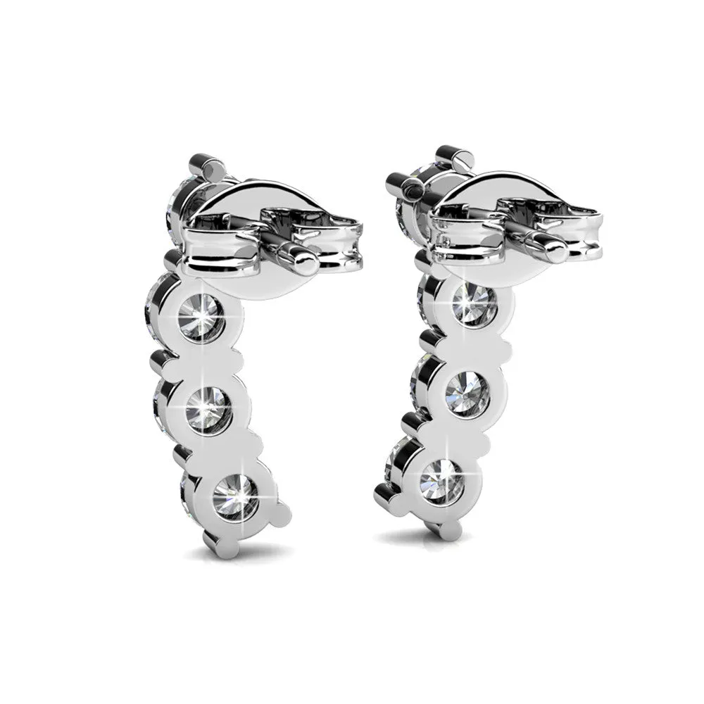 Luxuriöser Swarovski-Schmuck Aubree Ohrstecker mit Swarovski-Kristallen in 18 Karat Weißgold beschichtet