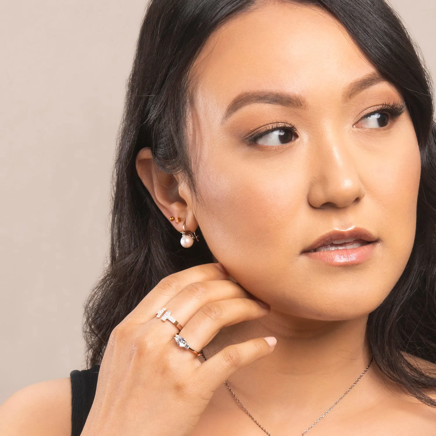 Luxus Swarovski Schmuck Cassie 18 Karat Weißgold plattierte Perlen Ohrringe mit Swarovski Kristallen