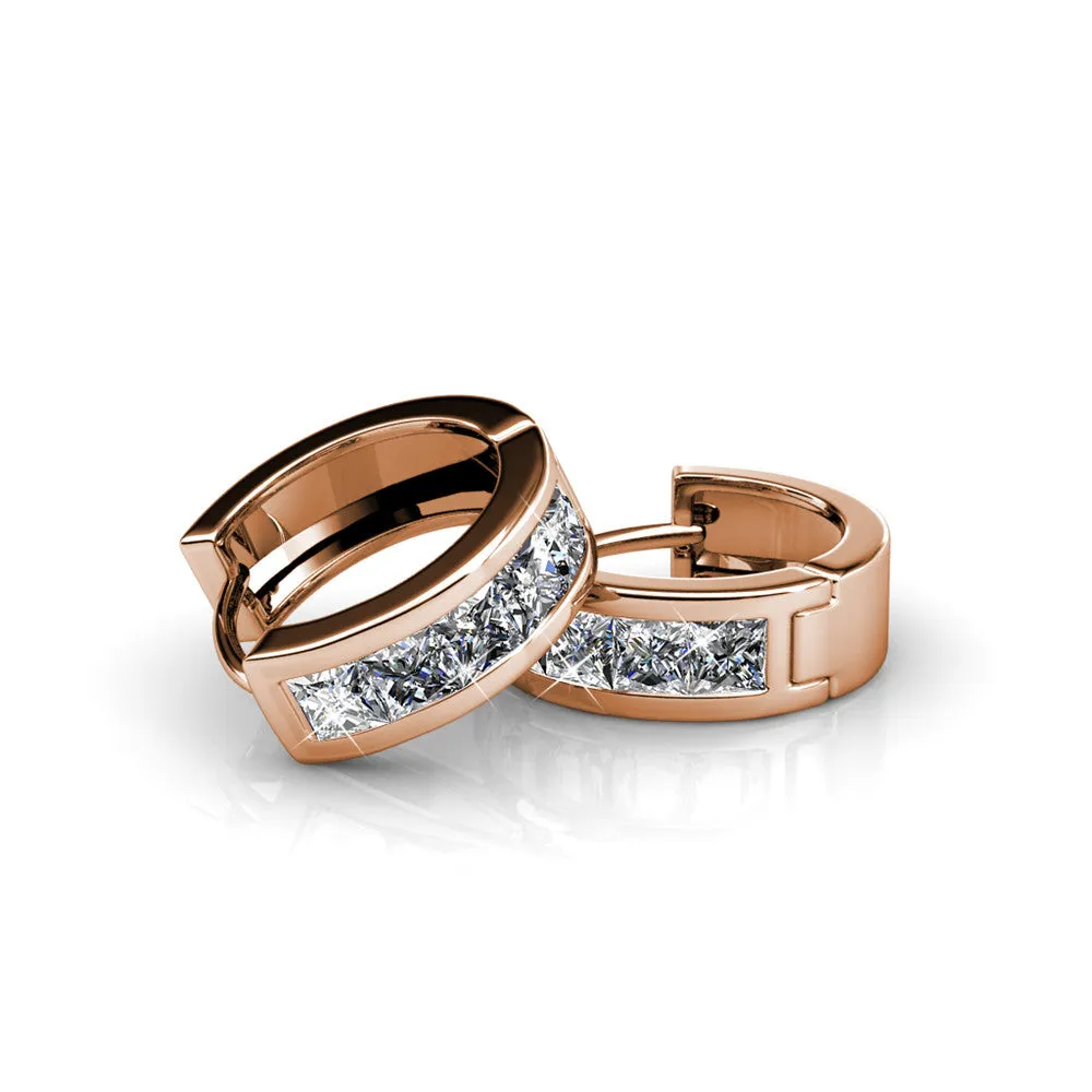 Luxus Swarovski Schmuck Giselle 18k Weißgold beschichtet 15mm Ohrringe mit Swarovski Kristallen