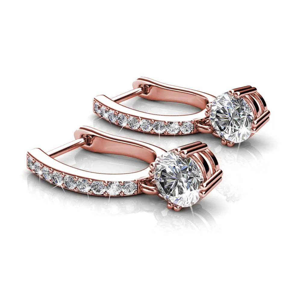 Luxus Swarovski Schmuck McKenzie Ohrringe aus 18 Karat Weißgold mit Swarovski Kristallen