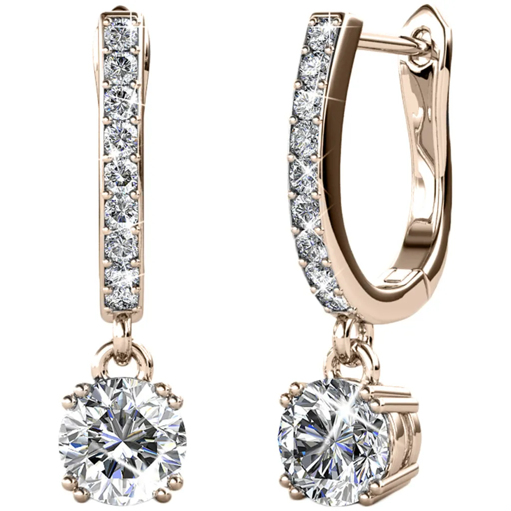 Luxus Swarovski Schmuck McKenzie Ohrringe aus 18 Karat Weißgold mit Swarovski Kristallen