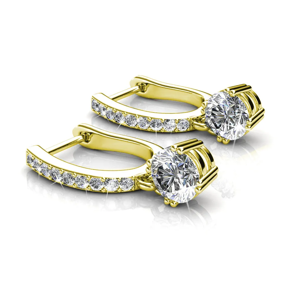 Luxus Swarovski Schmuck McKenzie Ohrringe aus 18 Karat Weißgold mit Swarovski Kristallen