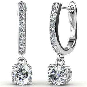 Luxus Swarovski Schmuck McKenzie Ohrringe aus 18 Karat Weißgold mit Swarovski Kristallen