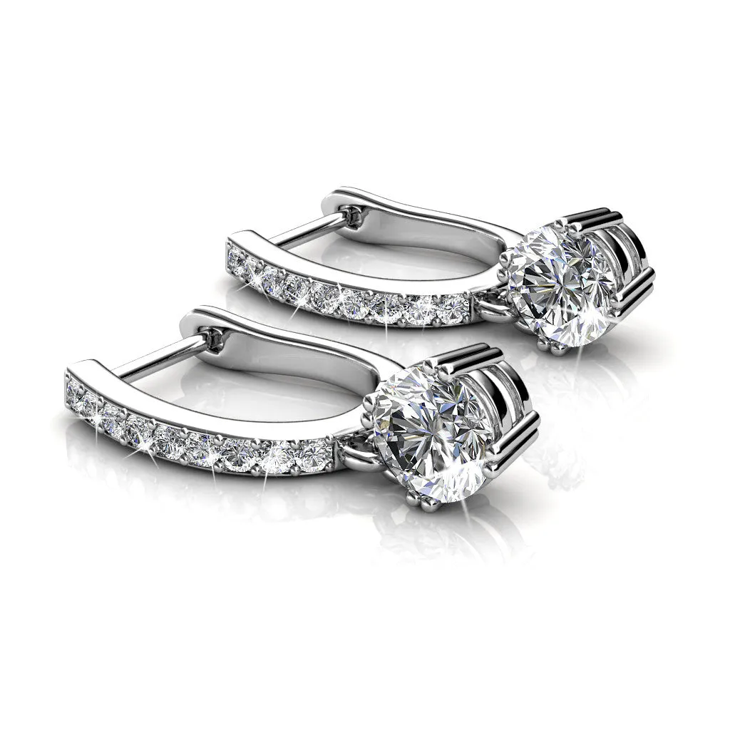 Luxus Swarovski Schmuck McKenzie Ohrringe aus 18 Karat Weißgold mit Swarovski Kristallen