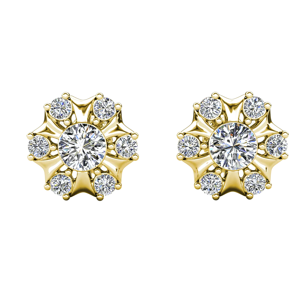 Luxuriöse Swarovski-Schmuck Millie Stecker mit Swarovski-Kristallen in 18 Karat Weißgold beschichtet