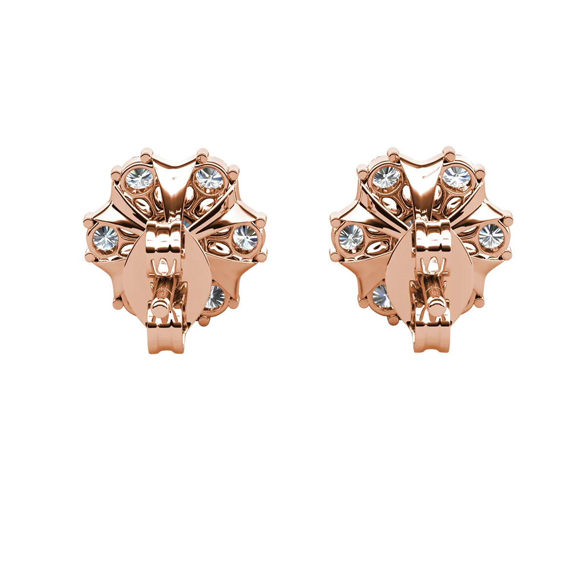 Luxuriöse Swarovski-Schmuck Millie Stecker mit Swarovski-Kristallen in 18 Karat Weißgold beschichtet