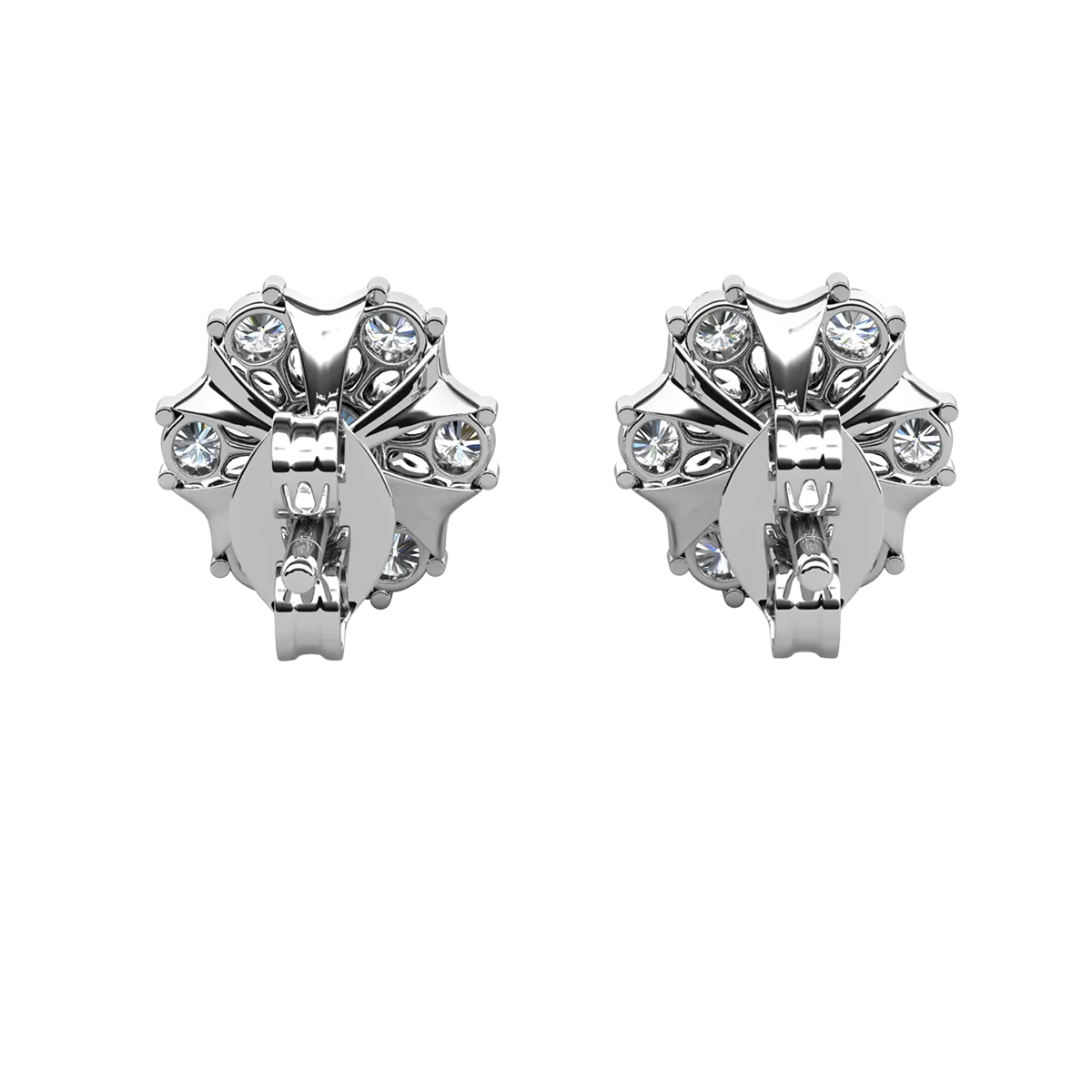 Luxuriöse Swarovski-Schmuck Millie Stecker mit Swarovski-Kristallen in 18 Karat Weißgold beschichtet