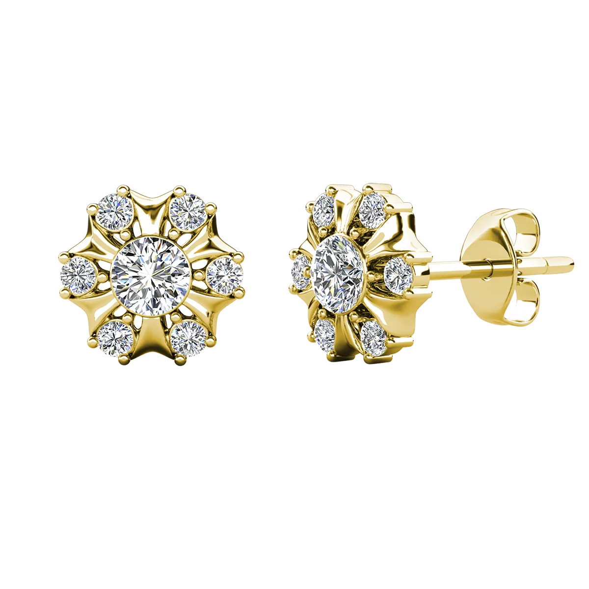 Luxuriöse Swarovski-Schmuck Millie Stecker mit Swarovski-Kristallen in 18 Karat Weißgold beschichtet