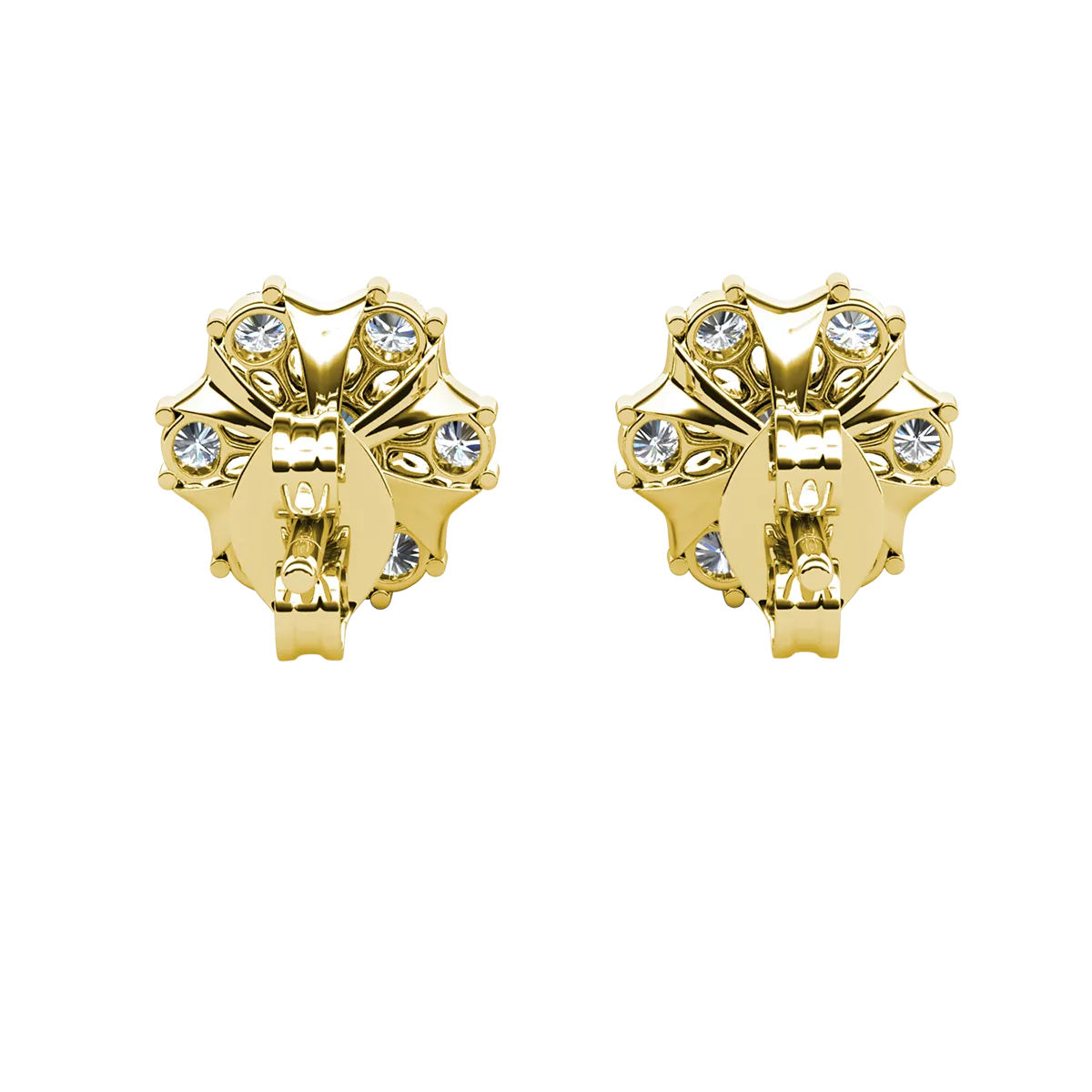 Luxuriöse Swarovski-Schmuck Millie Stecker mit Swarovski-Kristallen in 18 Karat Weißgold beschichtet