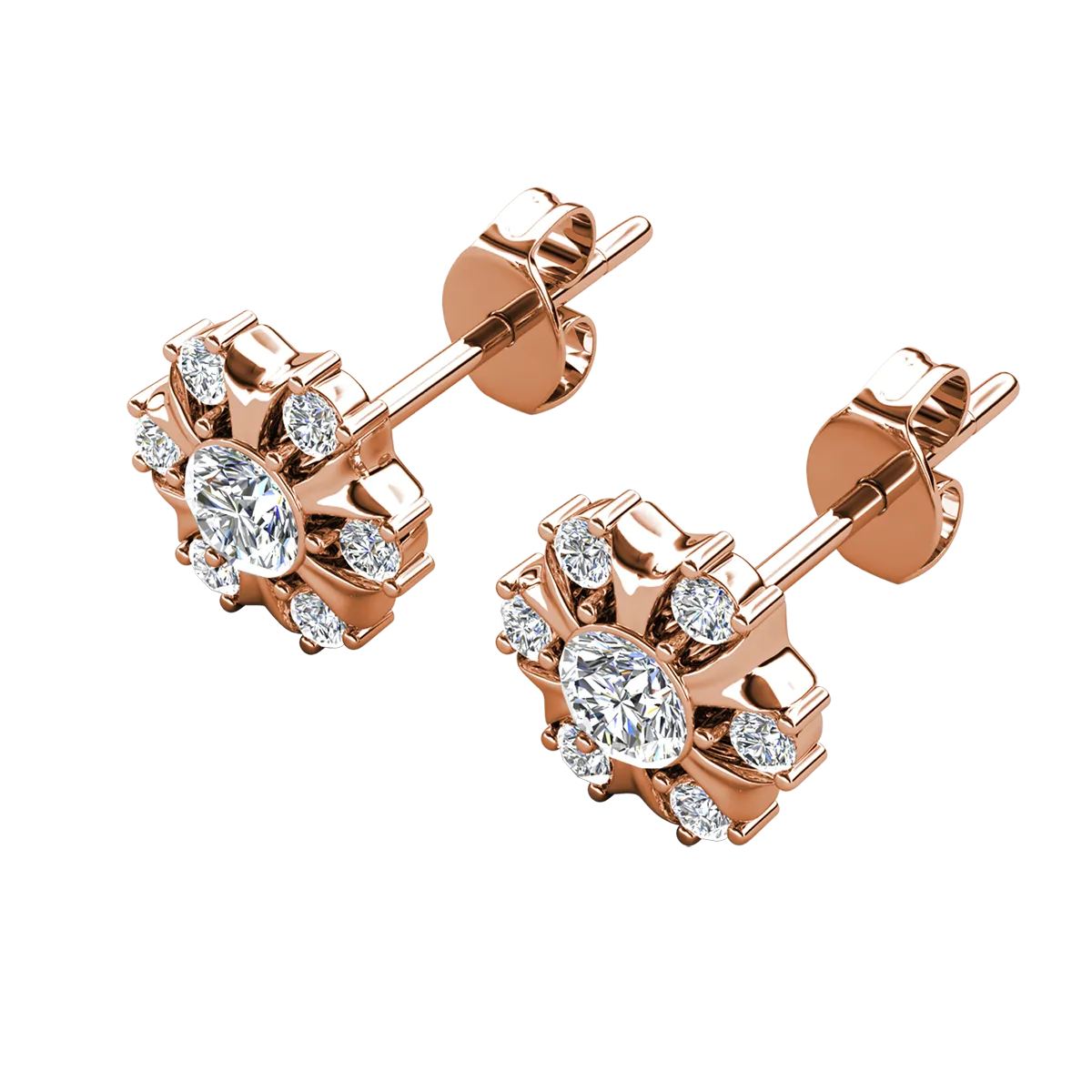 Luxuriöse Swarovski-Schmuck Millie Stecker mit Swarovski-Kristallen in 18 Karat Weißgold beschichtet