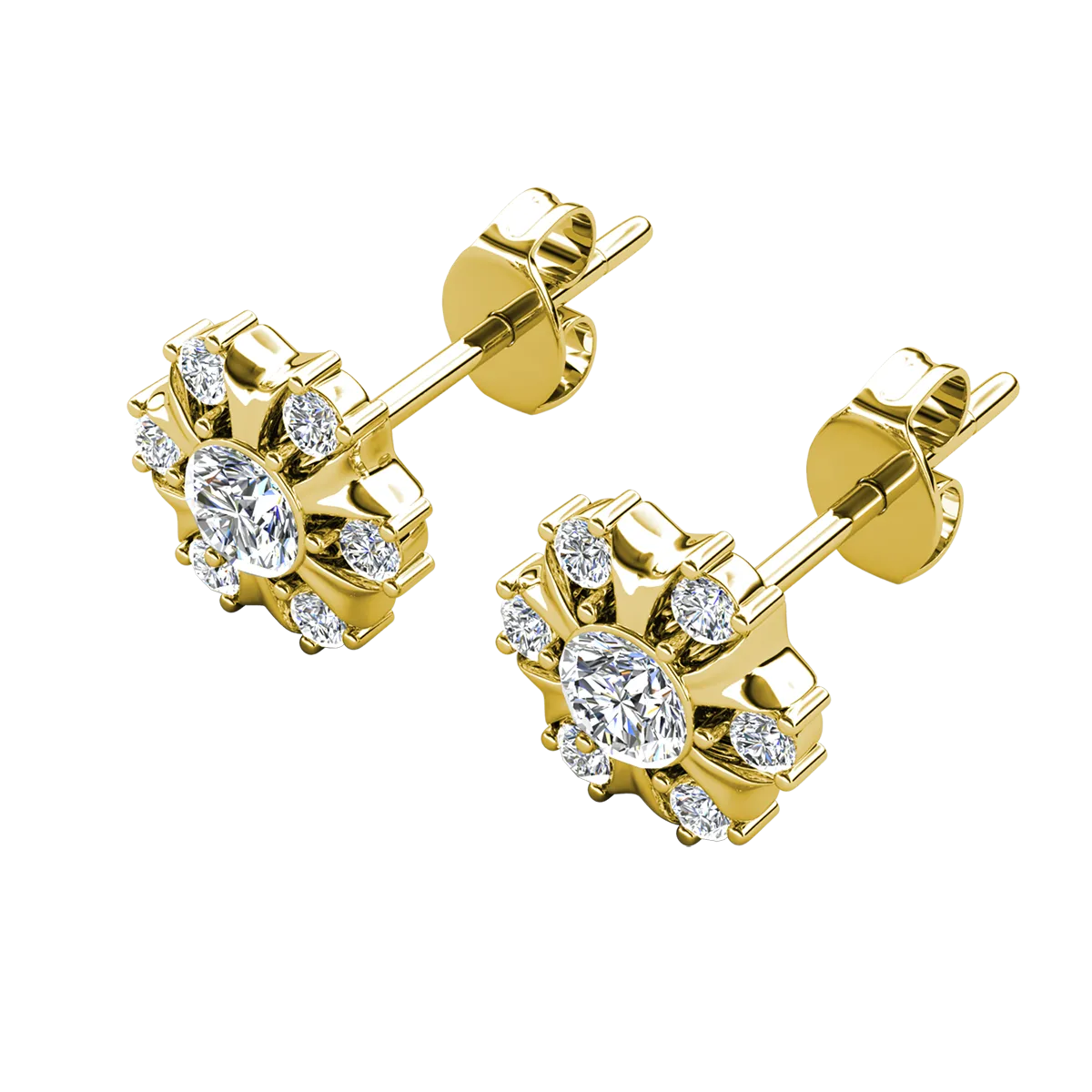 Luxuriöse Swarovski-Schmuck Millie Stecker mit Swarovski-Kristallen in 18 Karat Weißgold beschichtet