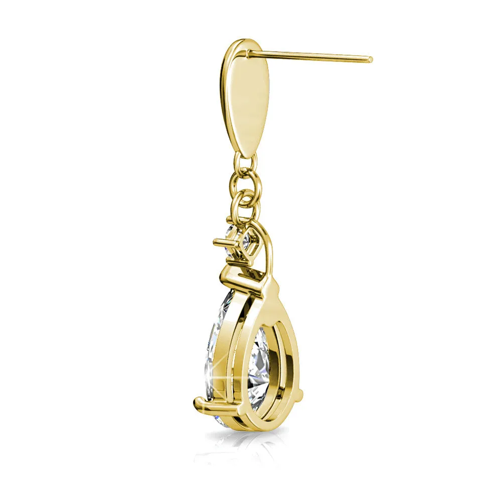 Luxe Swarovski-Schmuck Zoey Ohrringe aus 18 Karat Weißgold mit Swarovski-Kristallen — Endgültiger Verkauf