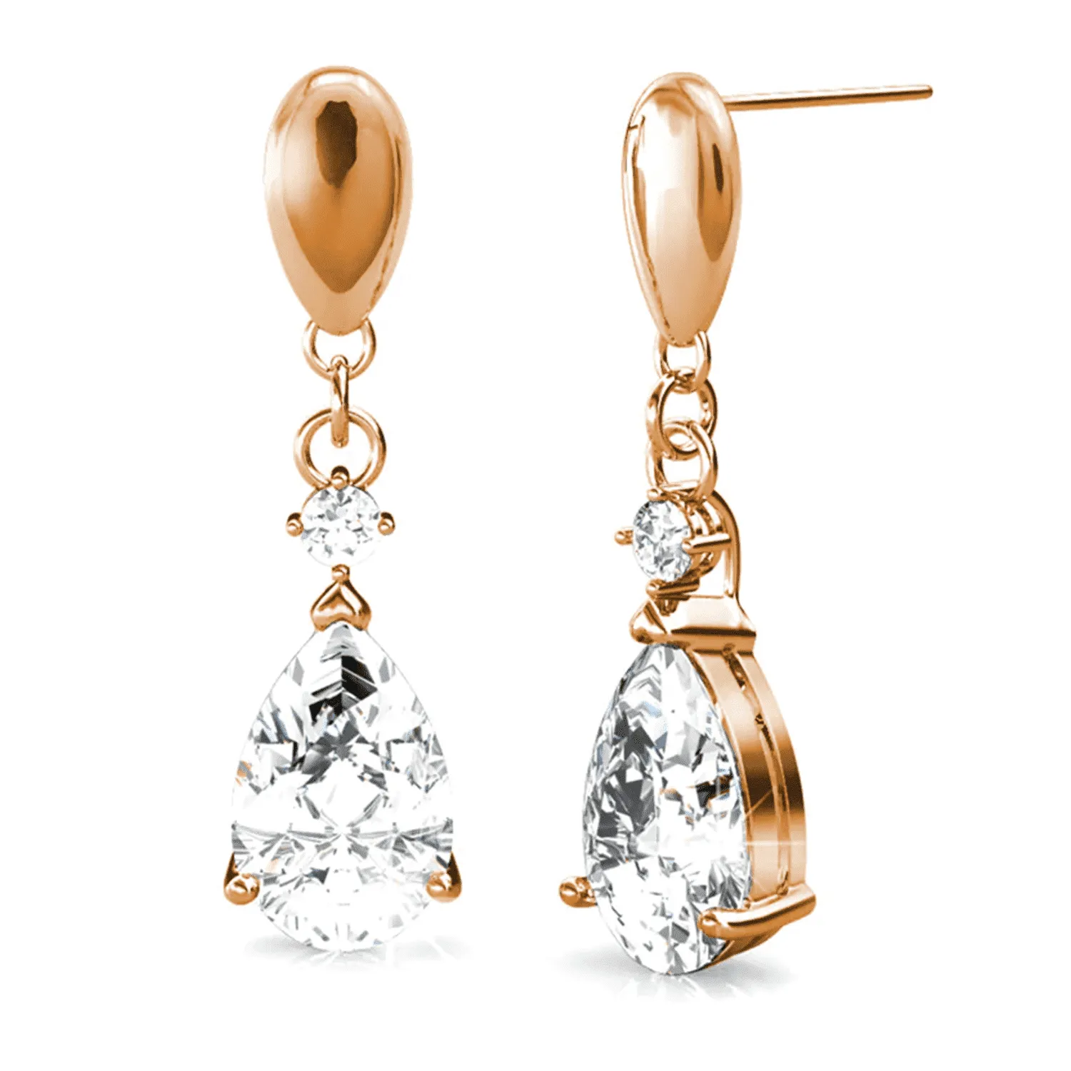 Luxe Swarovski-Schmuck Zoey Ohrringe aus 18 Karat Weißgold mit Swarovski-Kristallen — Endgültiger Verkauf
