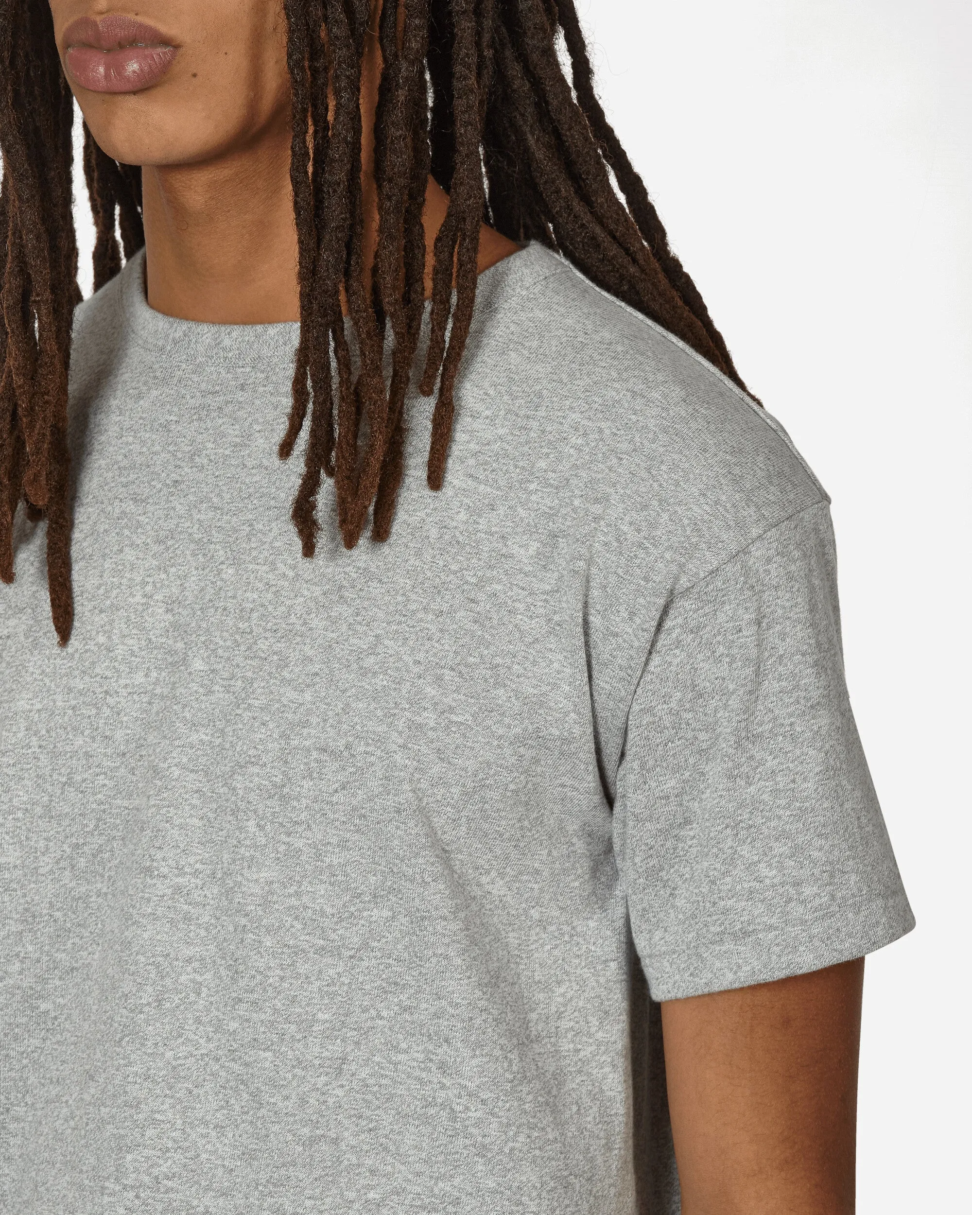 In Japan hergestelltes Crewneck T-Shirt in Oxford Grau