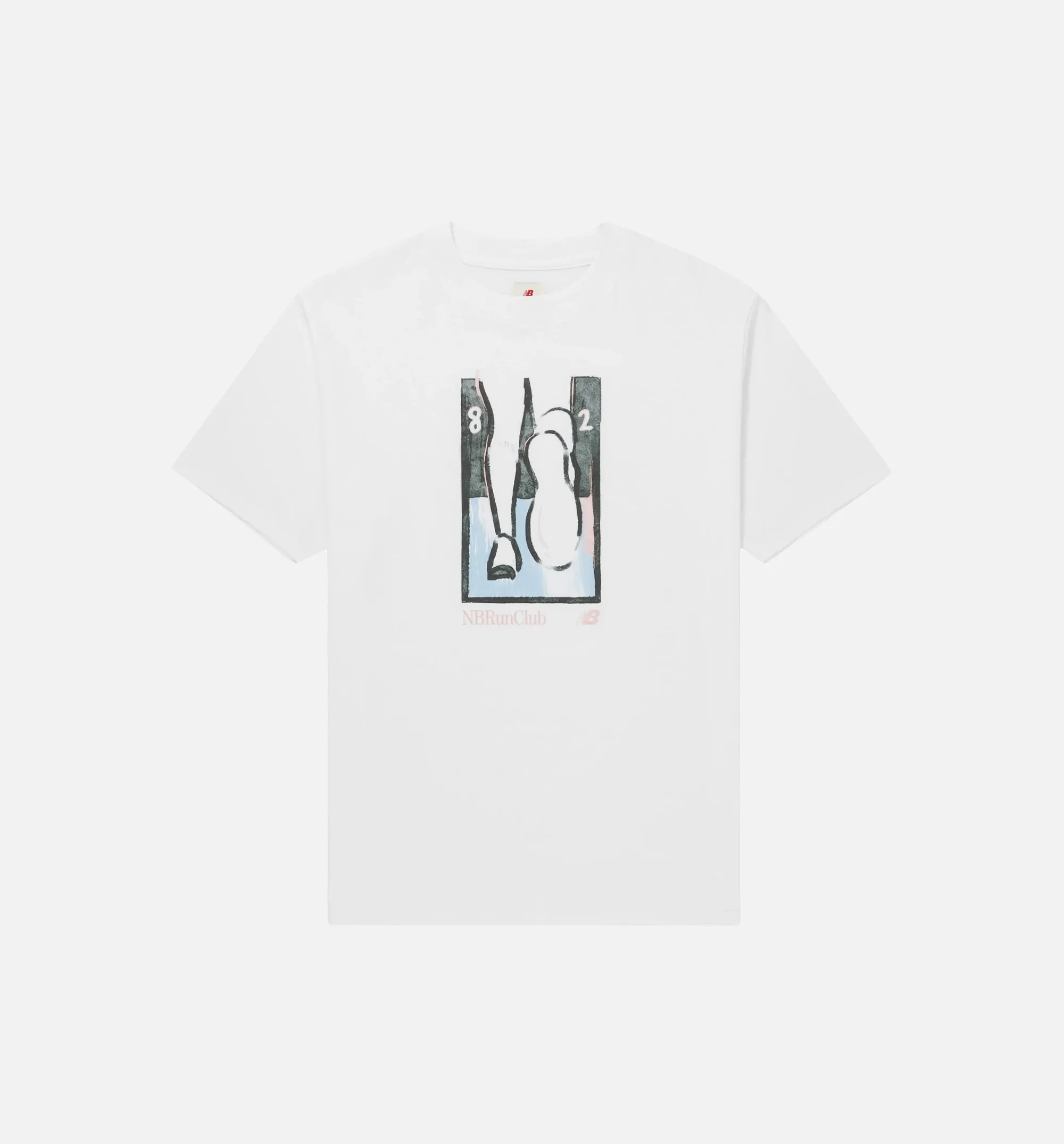 Hergestellt in USA 1982 Run Club Herren Kurzarmshirt - Weiß