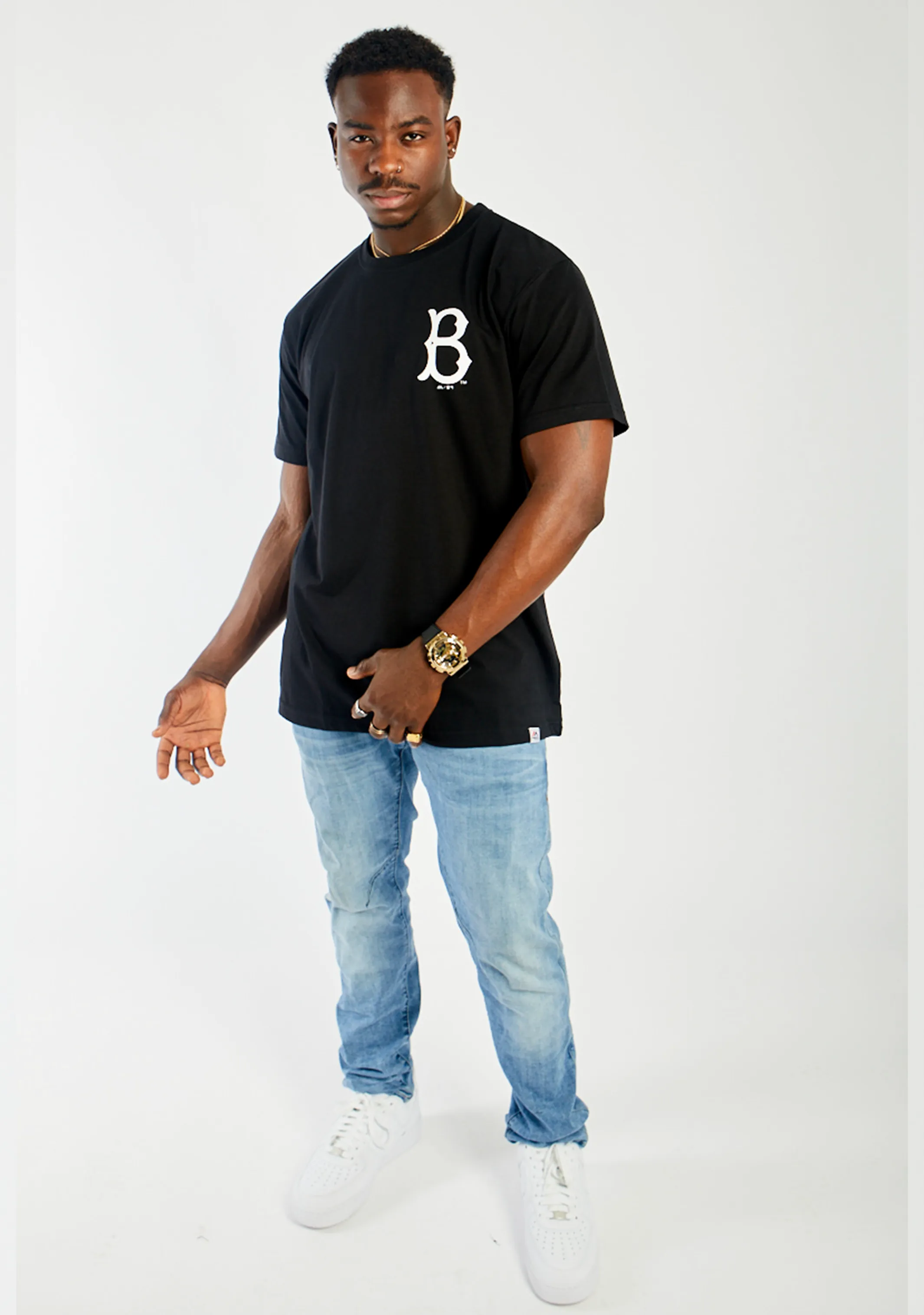 Majestic Athletic Herren Brooklyn Script T-Shirt <br> MJBK0331TK